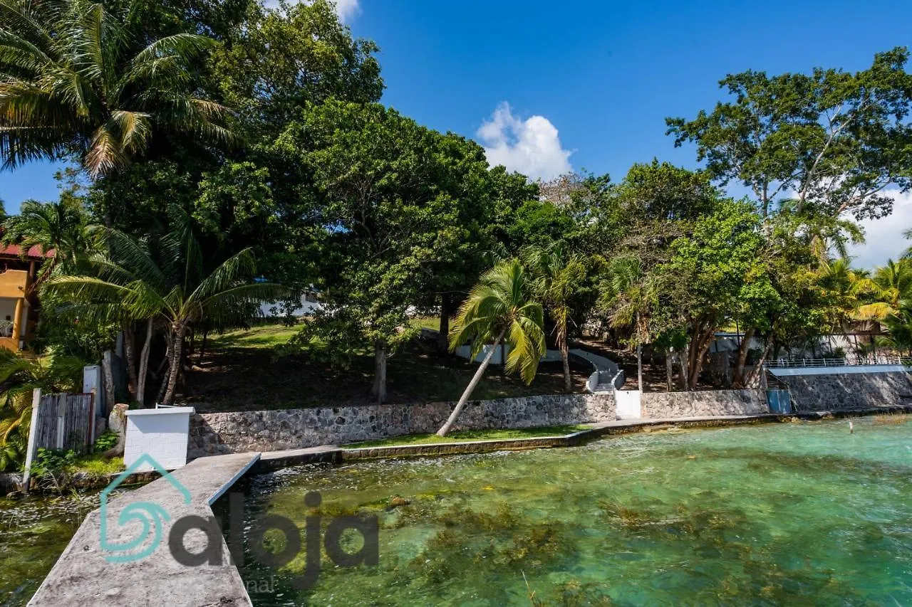Villa Xtohil With Private Access To The Magic 7 Colors Lagoon Bacalar Mexico
