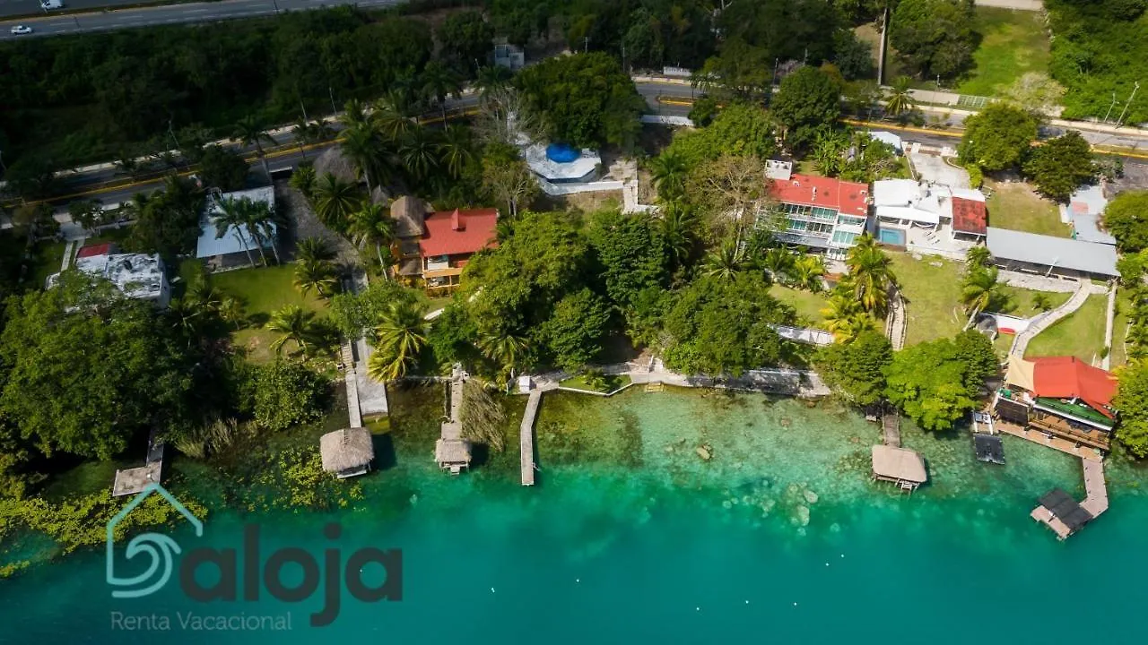 Villa Xtohil With Private Access To The Magic 7 Colors Lagoon Bacalar Mexico